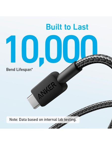 Acquista ANKER ANK-322-USBA-USBC-90-B Anker - Cavo USB2.0 - USB-A a USB-C - Cavo in nylon intrecciato - Lunghezza 0.9m - Ricaric