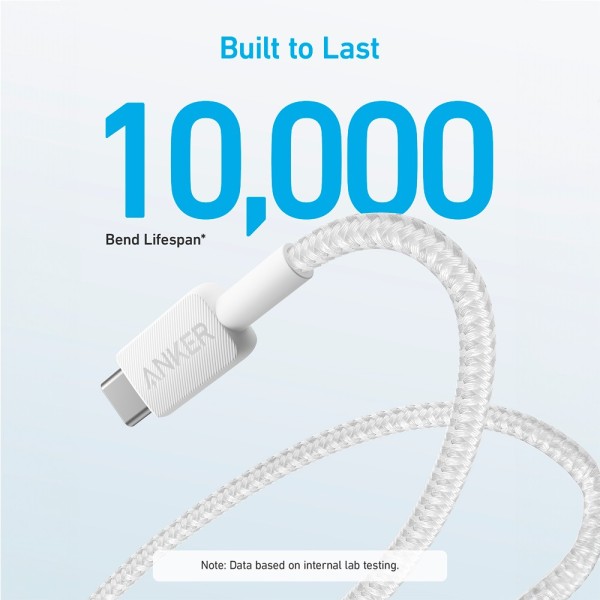Kaufen ANKER ANK-322-USBA-USBC-90-W Anker – USB2.0-Kabel – USB-A auf USB-C – geflochtenes Nylonkabel – Länge 0.9m – Schnellladef