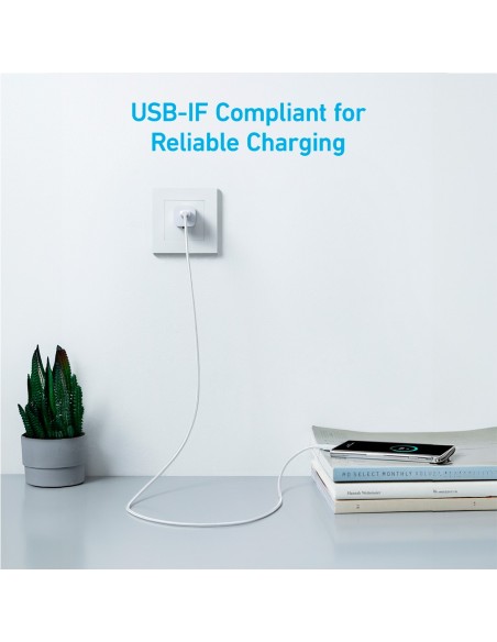 Kaufen ANKER ANK-322-USBA-USBC-90-W Anker – USB2.0-Kabel – USB-A auf USB-C – geflochtenes Nylonkabel – Länge 0.9m – Schnellladef