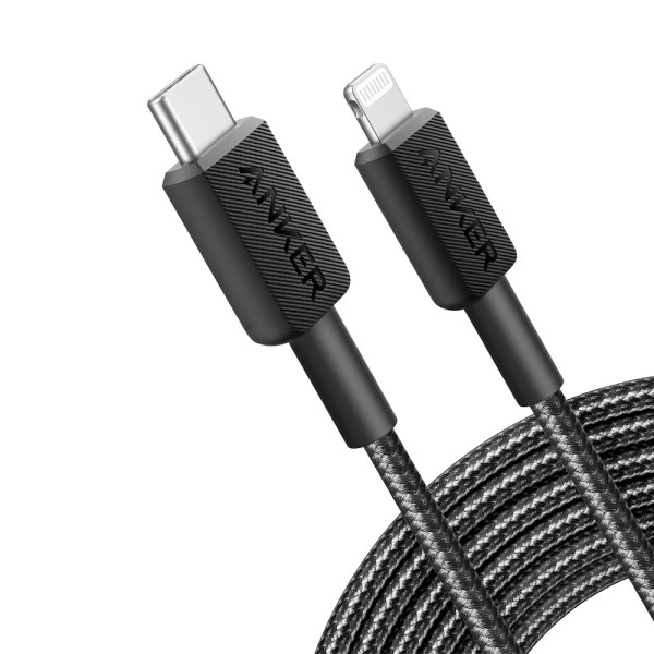 Kaufen ANKER ANK-322-USBC-LGT-300-B Anker – USB2.0-Kabel – USB-C auf Lightning – geflochtenes Nylonkabel – Länge 3 m – Laden r