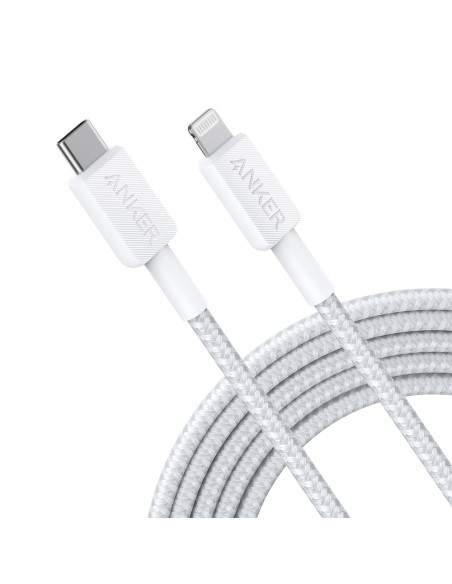 Anker Ank-322-USBC-LGT-300-W Anker - USB2.0 Cable - USB-C para Lightning - Cabo de nylon trançado - Comprimento 3M - Carregament
