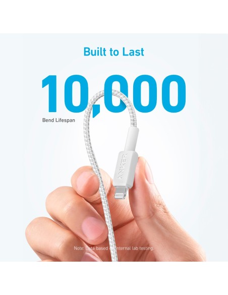 Anker Ank-322-USBC-LGT-90-W Ancer - USB2.0 Cable - USB-C para Lightning - Cabo Nylon Trançado - Comprimento 0.9m - carga rápida 