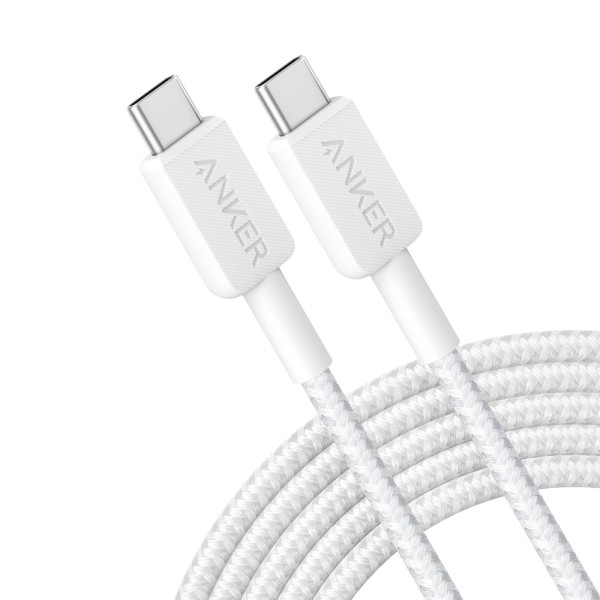 Anker Ank-322-USBC-USBC-300-W Ancer - USB2.0 Cable - USB-C para USB-C - Cabo de nylon trançado - Comprimento 3M - Carga rápida 