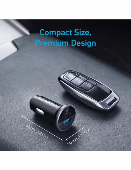 Kaufen ANKER ANK-323-CCHARGER-53W1A1C-B Anker – Auto-Zigarettenanzünder – Leistung 52,5 W – Schnellladen 30 W | PowerIQ 3.0-Tech
