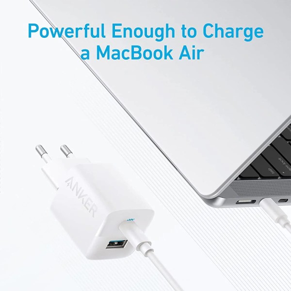 Comprar ANKER ANK-323-WCHARGER-33W1A1C-W Anker - Cargador USB - Potencia 33W - Carga rápida  - Salidas USB-C, USB-A - Color blan