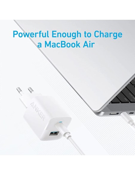 Comprar ANKER ANK-323-WCHARGER-33W1A1C-W Anker - Cargador USB - Potencia 33W - Carga rápida  - Salidas USB-C, USB-A - Color blan