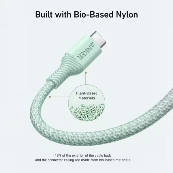 Acquistare ANKER ANK-544-USBC-USBC-180-G Anker - Cavo USB2.0 - USB-C a USB-C - Cavo intrecciato in Bio-Nylon - Lunghezza 1.8m - 