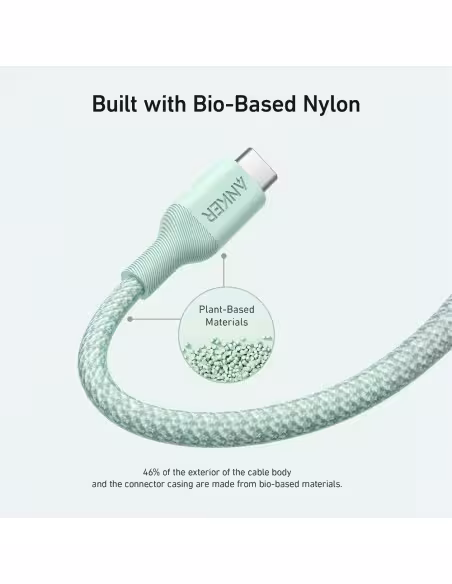 Acquistare ANKER ANK-544-USBC-USBC-180-G Anker - Cavo USB2.0 - USB-C a USB-C - Cavo intrecciato in Bio-Nylon - Lunghezza 1.8m - 