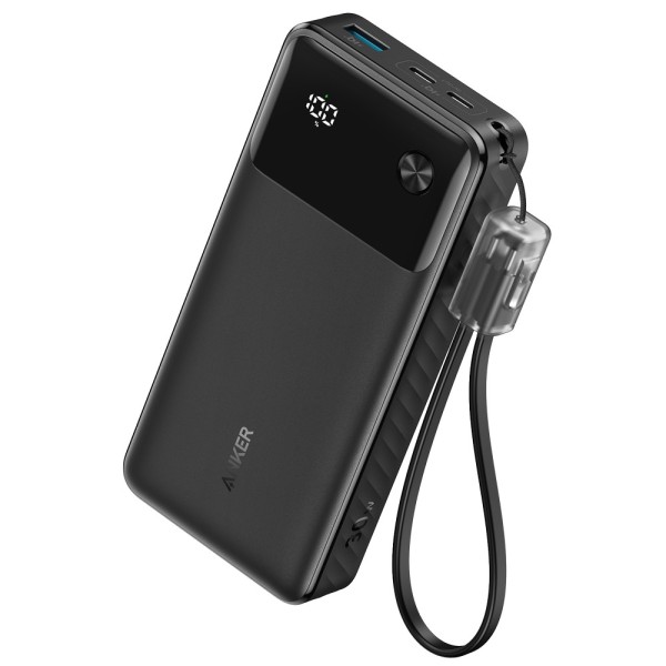 Kaufen ANKER ANK-A1384-B Anker Powerbank mit Display – Kapazität 20000 mAh – Eingänge 2× USB-C – Ausgänge 2× USB-C, USB-A – Ca