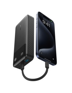 Acheter ANKER ANK-A1384-B Batterie externe Anker avec écran - Capacité 20000 mAh - Entrées 2x USB-C - Sorties 2x USB-C, USB-A -  2