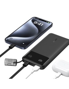Anker Ank-A1388-B Anker Power Bank com tela - 10000mAh Capacidade - Entradas USB-C - USB-a partidas, 2x USB-C - Carga 3 2