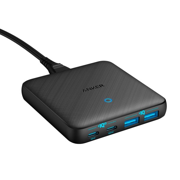 Kaufen ANKER ANK-DCHARGER-65W2A2C-B Anker – Desktop-Ladegerät – Schnellladen 65 W – Ausgänge: 2× USB‑C, 2× USB‑A – Laden von 4 G