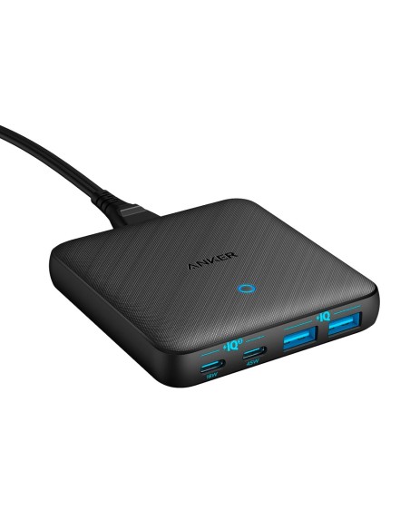 Anker Ank-Dcharger-65W2A2C-B Anker - Carregador de Desktop - Rápido Carregamento 65W - 2x Saídas USB-C, 2x USB-A - Carga 4 Dispe