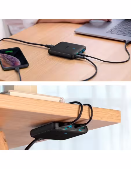 Acheter ANKER ANK-DCHARGER-65W2A2C-B Anker - Chargeur de bureau - Charge rapide 65 W - Sorties 2x USB-C, 2x USB-A - Charge 4 ap.
