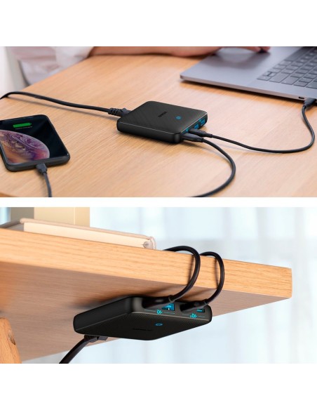 Kaufen ANKER ANK-DCHARGER-65W2A2C-B Anker – Desktop-Ladegerät – Schnellladen 65 W – Ausgänge: 2× USB‑C, 2× USB‑A – Laden von 4 G