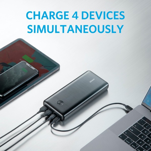 Kaufen ANKER ANK-POWERCORE3-ELITE-B Anker Powerbank mit Lade-LEDs – Kapazität 25600 mAh – USB-C-Eingang – Ausgänge: 2× USB-C