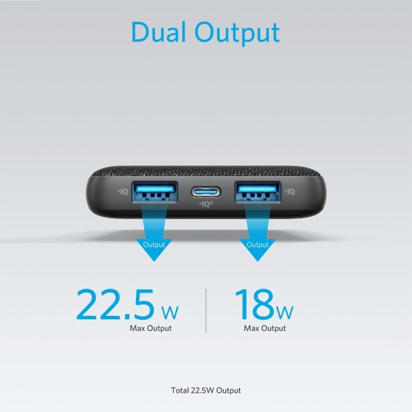 Acheter ANKER ANK-POWERCORE3-SENSE-B Batterie externe Anker avec LEDs de charge - Capacité 10000mAh - Entrées USB-C - Sorties US