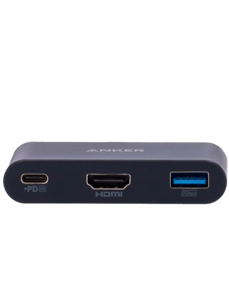 Anker Ank-PowerXPAND-3-IN-1-G Anker - USB-C 3 HUB em 1 - Suporta carga PD100W - 5Gbps Transferência de dados - Suporte