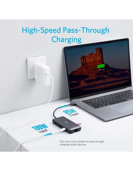Kaufen ANKER ANK-POWEREXPAND-8-IN-1-G Hub USB-C 8-in-1 von Anker – 2xUSB-A 3.0, USB-C – 2xHDMI, Ethernet – Kartenleser mi