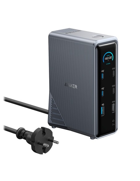 Anker Ank-Prime-14-in-1-B Estação de carregamento 14 em 1 Anker - 1x Ethernet 1Gbps - 7x USB-C, 3x USB-A - 2x HDMI, 1x Audio - D