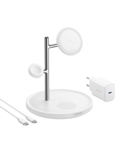 Acheter ANKER ANK-SWCHARGER-3-IN-1-W Chargeur sans fil 3-en-1 Anker - Technologie MagGo - Charge rapide : iPhone, AirPods, Apple