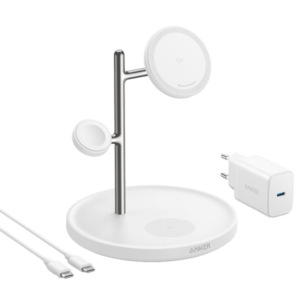 Comprar ANKER ANK-SWCHARGER-3-IN-1-W Cargador inalámbrico 3 en 1 Anker - Tecnología MagGo - Carga rápida: iPhone, Airpods, Apple