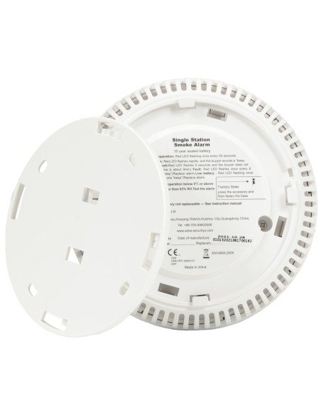 Anka Anka-763 Detector de fumaça autônomo Anka - Duração da bateria 10 anos - Indicador luminoso de alarme - Sonora Alarme 85 