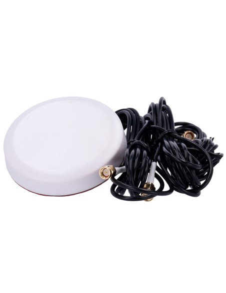 OEM Antena Branca 4G2G24G-03D-G-O-Orv-W com GPS e Wi-Fi - Frequência 4G 824-2700MHz - Conector Masculino SMA - conjunto de teto