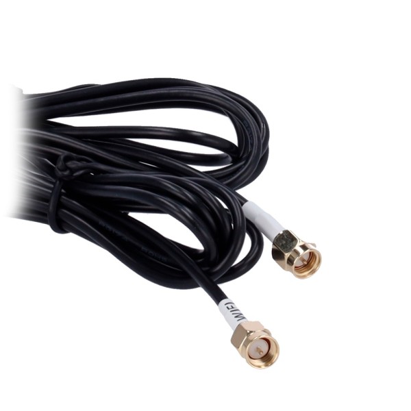 A antena 4G24G-04D-O-O-ST-150 4G e Wi-Fi - Frequência 4G 700-960 / 1710-2700MHz - conector masculino SMA - montagem em V