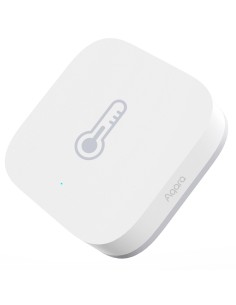 Aqara AQ-Th-S02D Aqara Temperatura e umidade sensor T1 - Zigbee 3.0 - Dados Históricos - Requer Aqara Hub - Bateria 2 anos 