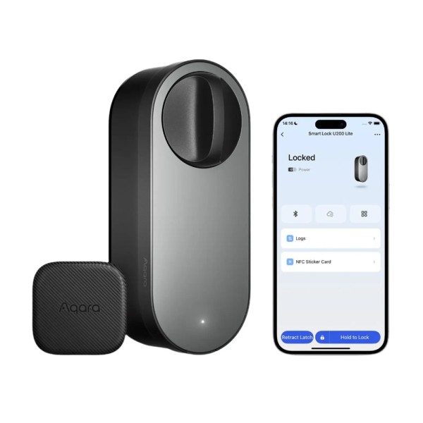 Acheter AQARA AQ-U200-LITE-KIT-B Serrure intelligente Aqara U200 Lite grise - Déverrouillage extérieur via cartes/tags NFC - I