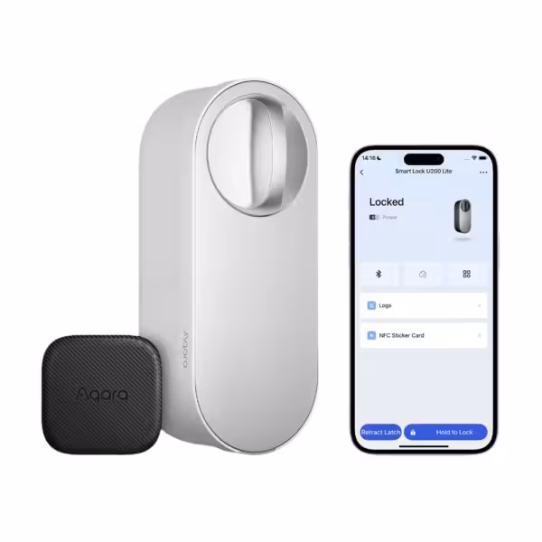 Comprar AQARA AQ-U200-LITE-KIT-W Aqara Cerradura inteligente U200 Lite Plata - Desbloqueo exterior mediante tarjetas/tags NFC - 