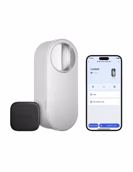 Comprar AQARA AQ-U200-LITE-KIT-W Aqara Cerradura inteligente U200 Lite Plata - Desbloqueo exterior mediante tarjetas/tags NFC - 