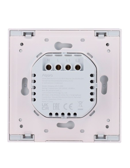 Comprar AQARA AQ-WS-EUK04 Aqara Interruptor Inteligente de Pared H1 - Controla 2 circuitos de luz independientes - Requiere cabl