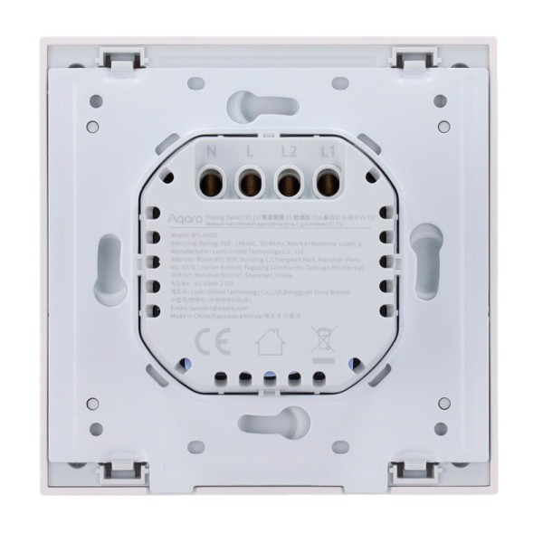 Comprar AQARA AQ-WS-K02D Aqara Interruptor de pantalla V1 EU - Pantalla LCD / 2 Canales  - Necesario HUB Aqara - Matter over Zig