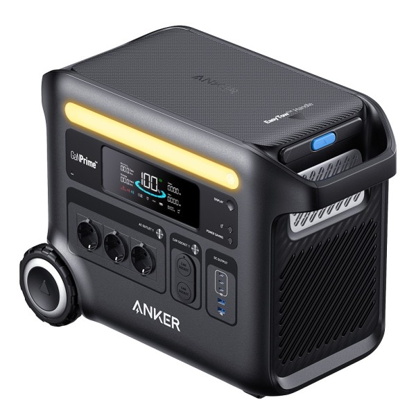 Anker Asox-F2600 Battery Portátil Solix Anker - Grande Capacidade 2560Wh - Saída de potência 2400W - Saídas e formas de recarga