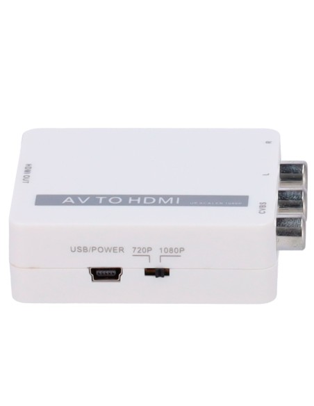 Comprar OEM AV-HDMI-CONVERTER Convertidor AV a HDMI - 1 entrada AV - 1 salida HDMI - Resolución de salida 1080p - Resolución de 