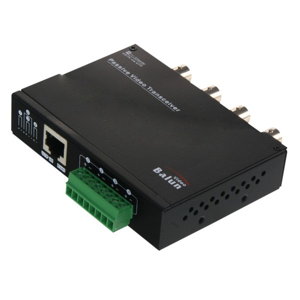 Kaufen OEM BA614P-HAC Video-Balun für HDTVI / HDCVI / AHD / CVBS – 4 passive Kanäle – inkl. 4 BA612P-HAC – BNC- und RJ-Anschluss