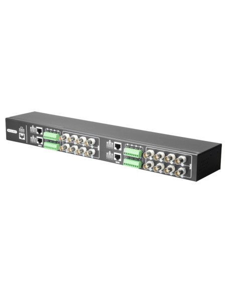 OEM BA616P-HD Video Balun 4n1 (HDTVI, HDCVI, AHD e CVBS) - 16 canais passivos - Inclui 16 BA612P-HAC - BNC e RJ45 Conexão - Al