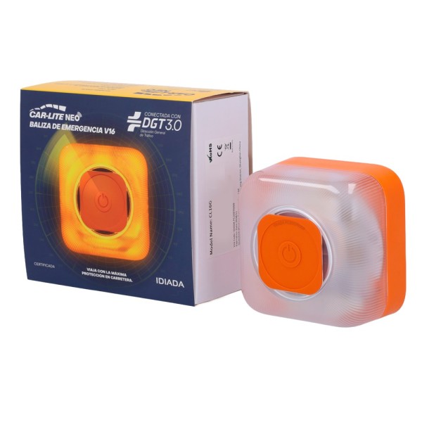 Quclink Baliza-V16-DGT Balliza Compatível com a plataforma DGT 3.0 - 360º luz de emergência visível até 1km - Proteção IP54 - 