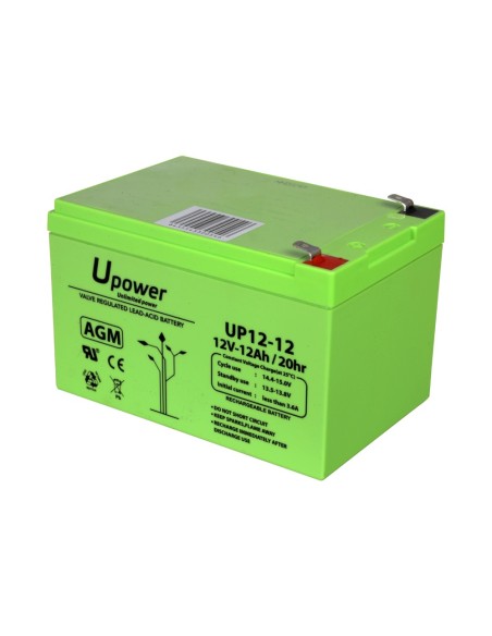 Comprar MASTER BATTERY BATT-1212-U Upower - Batería recargable - Tecnología plomo ácido AGM - Voltaje 12 V - Capacidad 12.0 Ah -