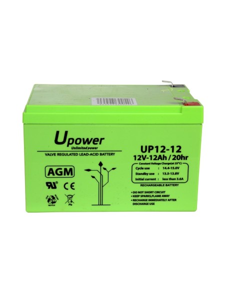 Comprar MASTER BATTERY BATT-1212-U Upower - Batería recargable - Tecnología plomo ácido AGM - Voltaje 12 V - Capacidad 12.0 Ah -