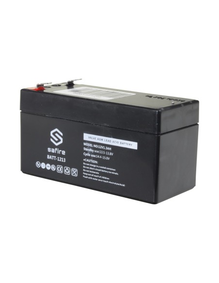 Kaufen SAFIRE BATT-1213 Wiederaufladbarer Akku – AGM-Blei-Säure-Technologie – Spannung 12 V – Kapazität 1,3 Ah – 58 × 97 × 65 mm