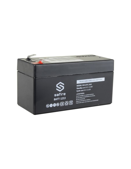Kaufen SAFIRE BATT-1213 Wiederaufladbarer Akku – AGM-Blei-Säure-Technologie – Spannung 12 V – Kapazität 1,3 Ah – 58 × 97 × 65 mm