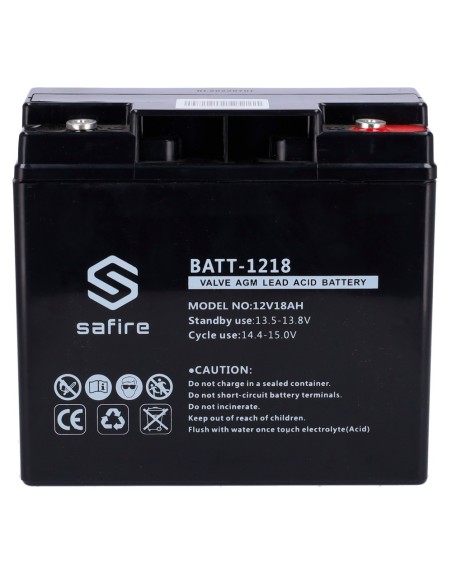Kaufen SAFIRE BATT-1218 wiederaufladbare Batterie – AGM-Blei-Säure-Technologie – Spannung 12 V – Kapazität 18 Ah – 168 x 181 x 7