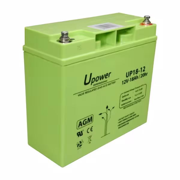 Comprar UPOWER BATT-1218-U Upower - Batería recargable - Tecnología plomo ácido AGM - Voltaje 12 V - Capacidad 18.0 Ah - 167.5 x