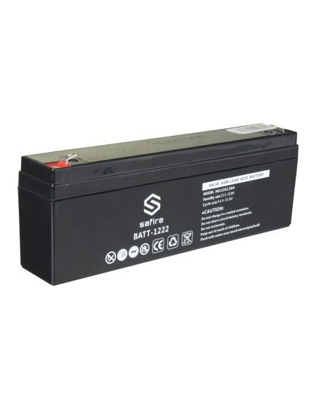 Comprar SAFIRE BATT-1222 Batería recargable - Tecnología plomo ácido AGM - Voltaje 12 V - Capacidad 2.2 Ah - 58 x 34 x 178 mm / 
