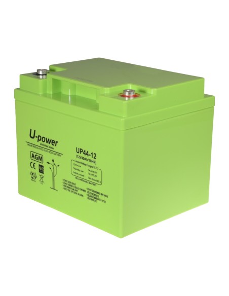Battle Batt Batt-1244-U UTrower - Bateria Recarregável - Tecnologia de Chumbo de Ácido AGM - Tensão 12 V - Capacidade 40.0 ah - 
