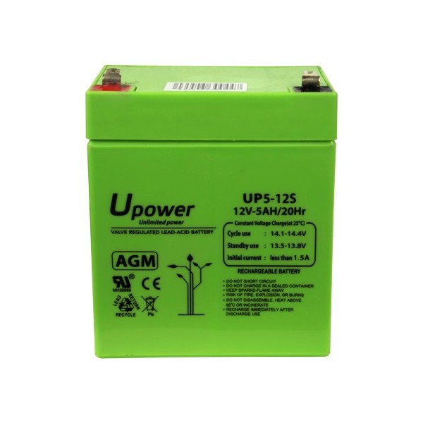 Bateria Master Batt-1250-U UTrower - Bateria Recarregável - Tecnologia de Chumbo AGM ácido - Tensão 12 V - Capacidade 5,0 ah - 1