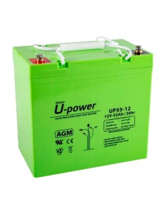 Battle Batt Batt-1255-U UTrower - Bateria Recarregável - Chumbo Tecnologia Ácido AGM - Tensão 12 V - Capacidade 55 ah - 210 x 22